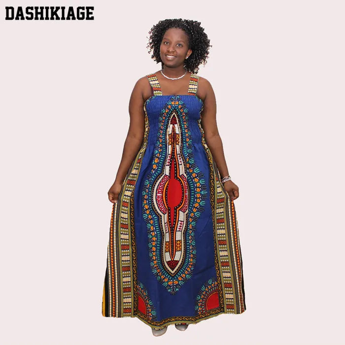 Robe africaine pour femme – Robe d’été Dashiki dos nu, décontractée et sexy, idéale pour la plage et les vacances