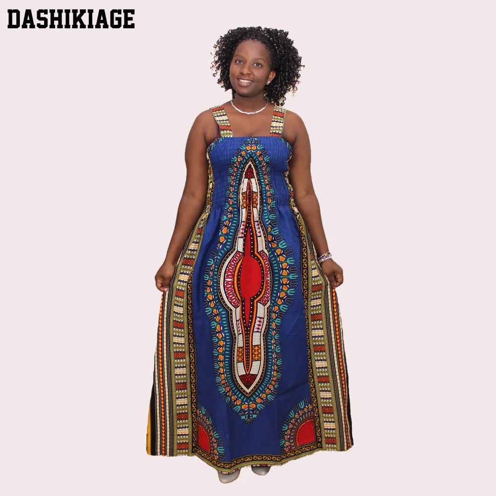 Robe africaine pour femme – Robe d’été Dashiki dos nu, décontractée et sexy, idéale pour la plage et les vacances