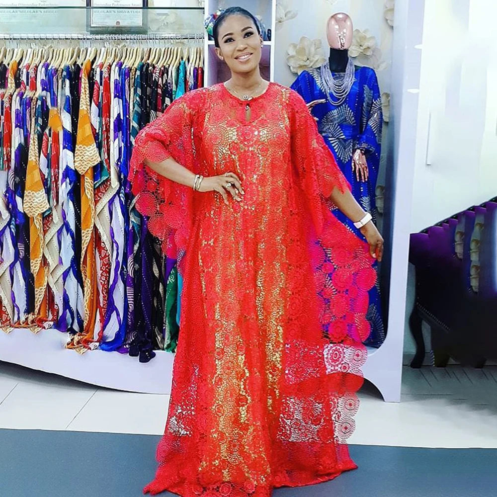 Robe africaine pour femmes, vêtements pour dames, voile sexy, tissu bazin, usage quotidien