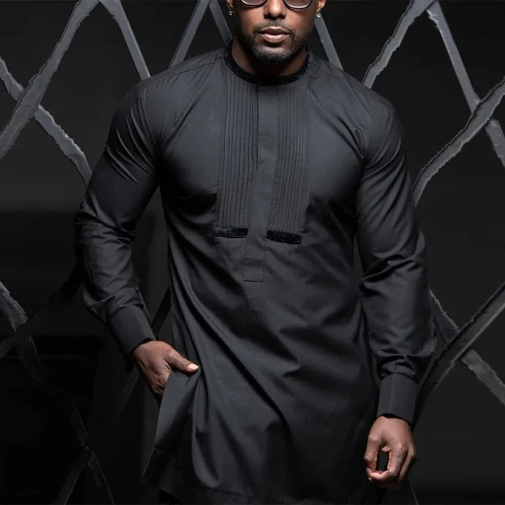 Tenue traditionnelle africaine pour homme – Ensemble Dashiki 2 pièces style ethnique, tunique et pantalon, kaftan de créateur