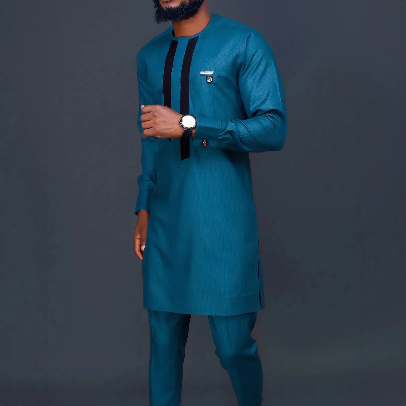 Tenue traditionnelle africaine pour homme – Ensemble Dashiki 2 pièces style ethnique, tunique et pantalon, kaftan de créateur